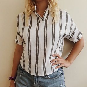 Beachy Vertical Striped Shirt